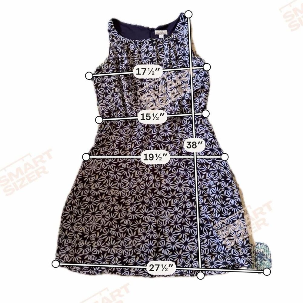 Olivia Matthews women’s navy floral dress Size 12 - Picture 2 of 8